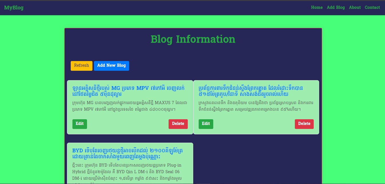 Blog Writing Project